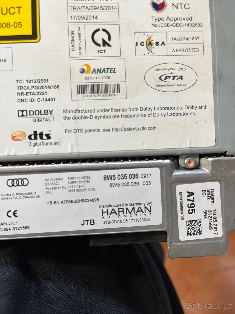 Jednotka MMI MIB2 audi a4 q5 8w5035036 - 3