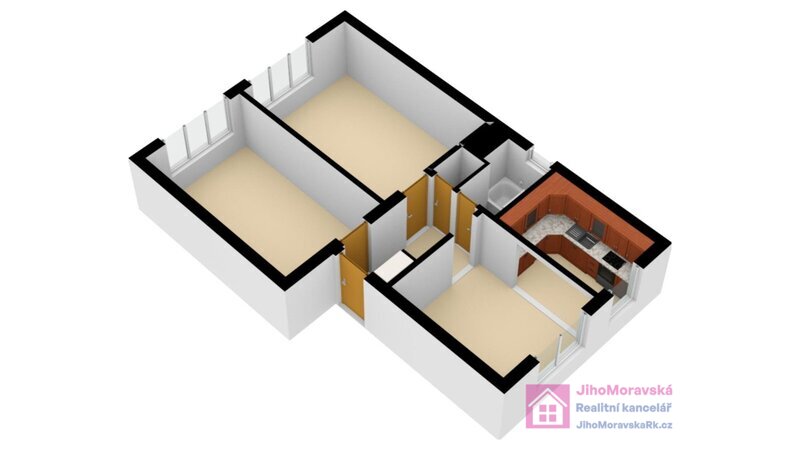 Prodej bytu 3+kk, Dlážděná, Zaječí - 3