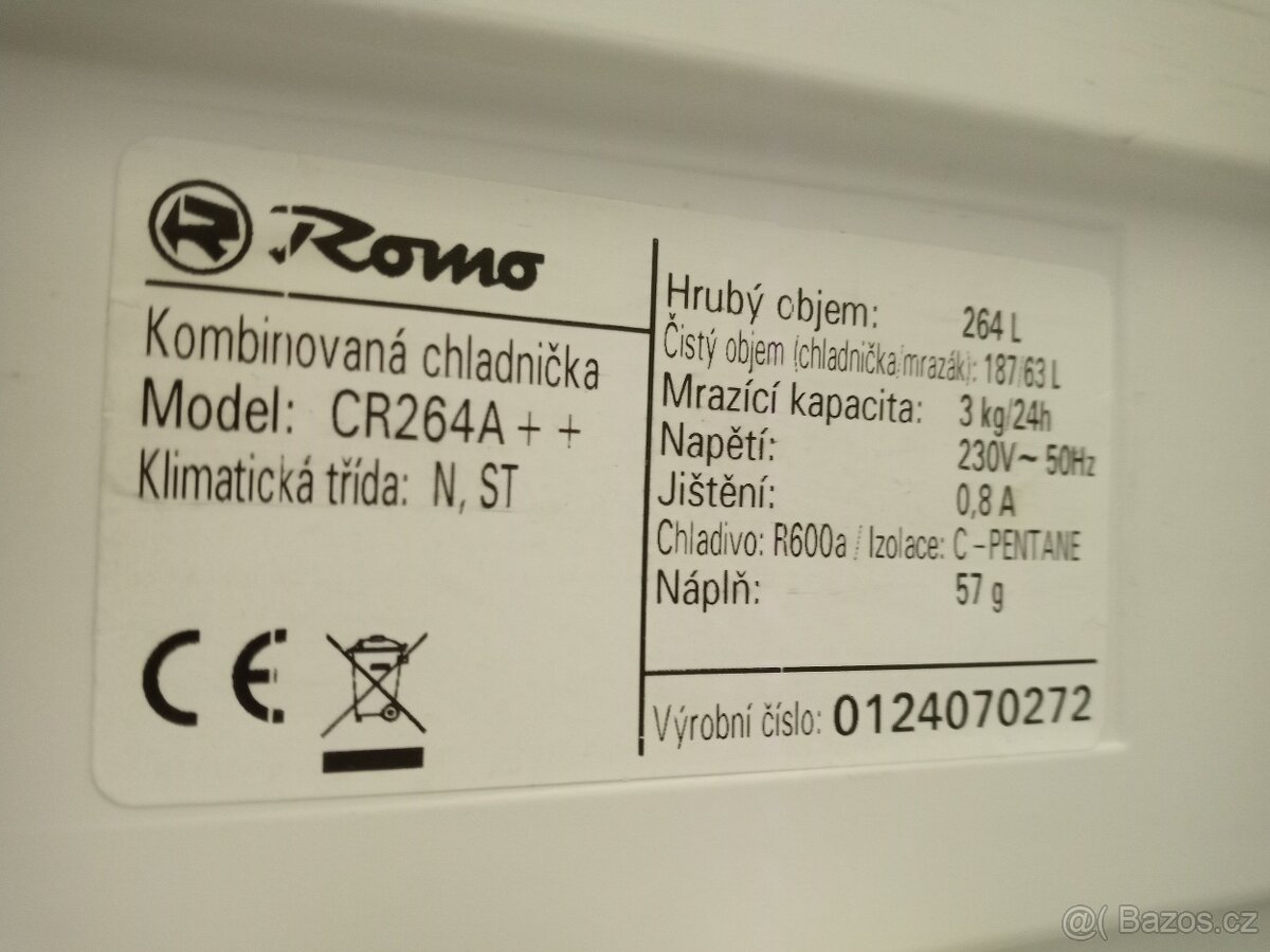 kombinovaná lednice ROMO - 3