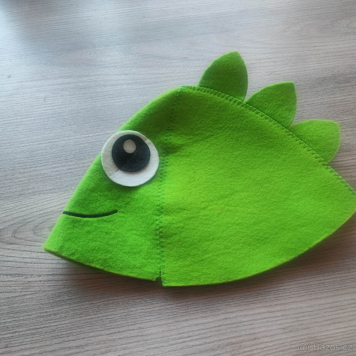 Saunová čepice Drak Dinosaurus zelená - 3