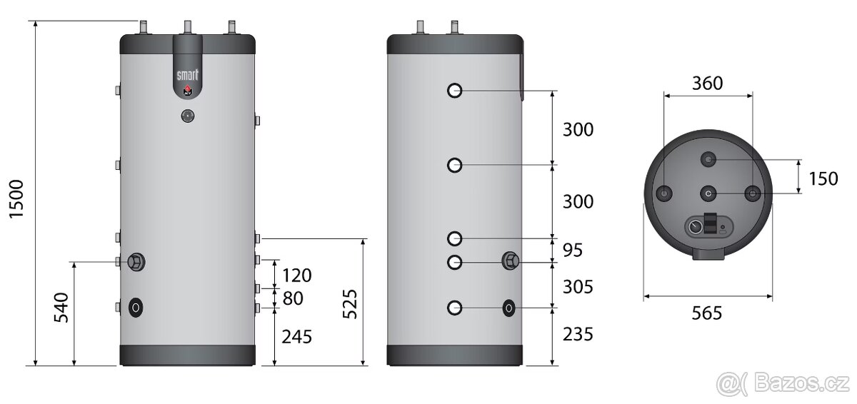 ACV SMART ME 200 Zásobníkový ohřívač vody v nerezi - 3