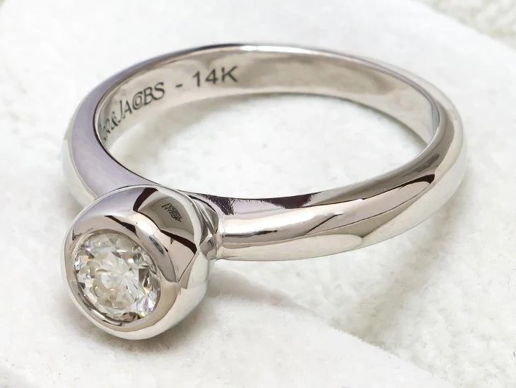 14K prsten s diamantem 0,51ct - Harr & Jacobs - certifikát - 3