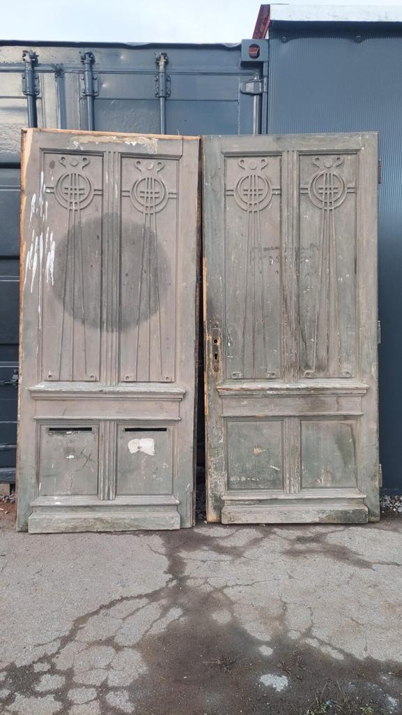 Dveře dvoukřídlé starožitné - 3