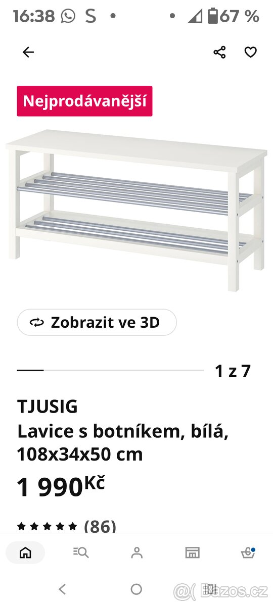 Ikea předsíňová sestava Hemnes - 3