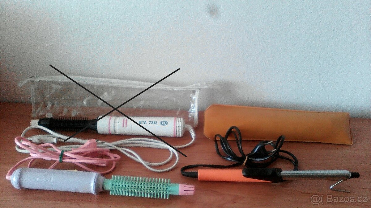 Vintage (80. l.) : fén,holící strojek,el. kulma,kulmofén aj. - 3