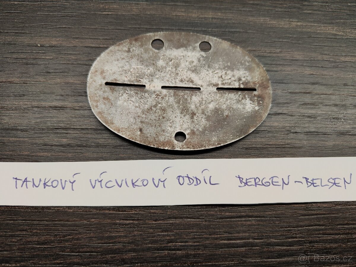 ID vojenská osobní známka Wehrmacht - Lehrtr.Bergen G/48 - 3