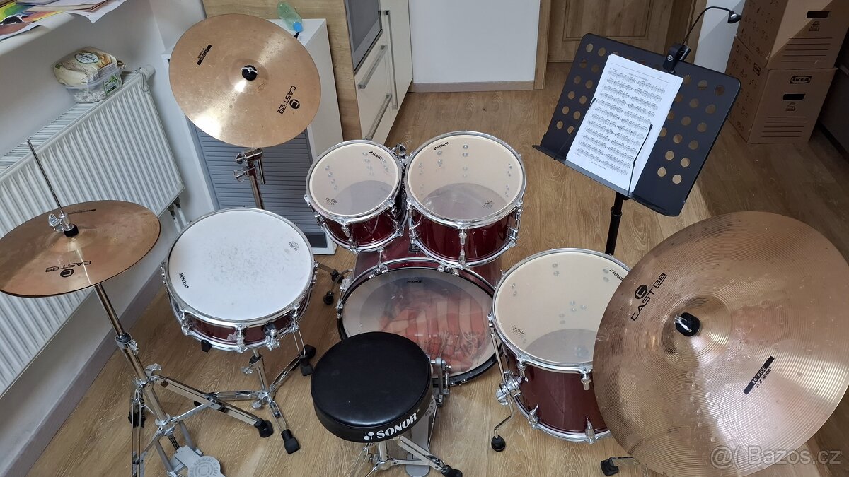 Bicí souprava SONOR AQX Studio – kompletní set – 20 000 Kč - 3