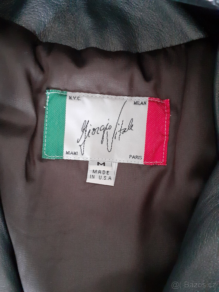 Kožená dámská zateplená bunda s kapucí vel. M - 3