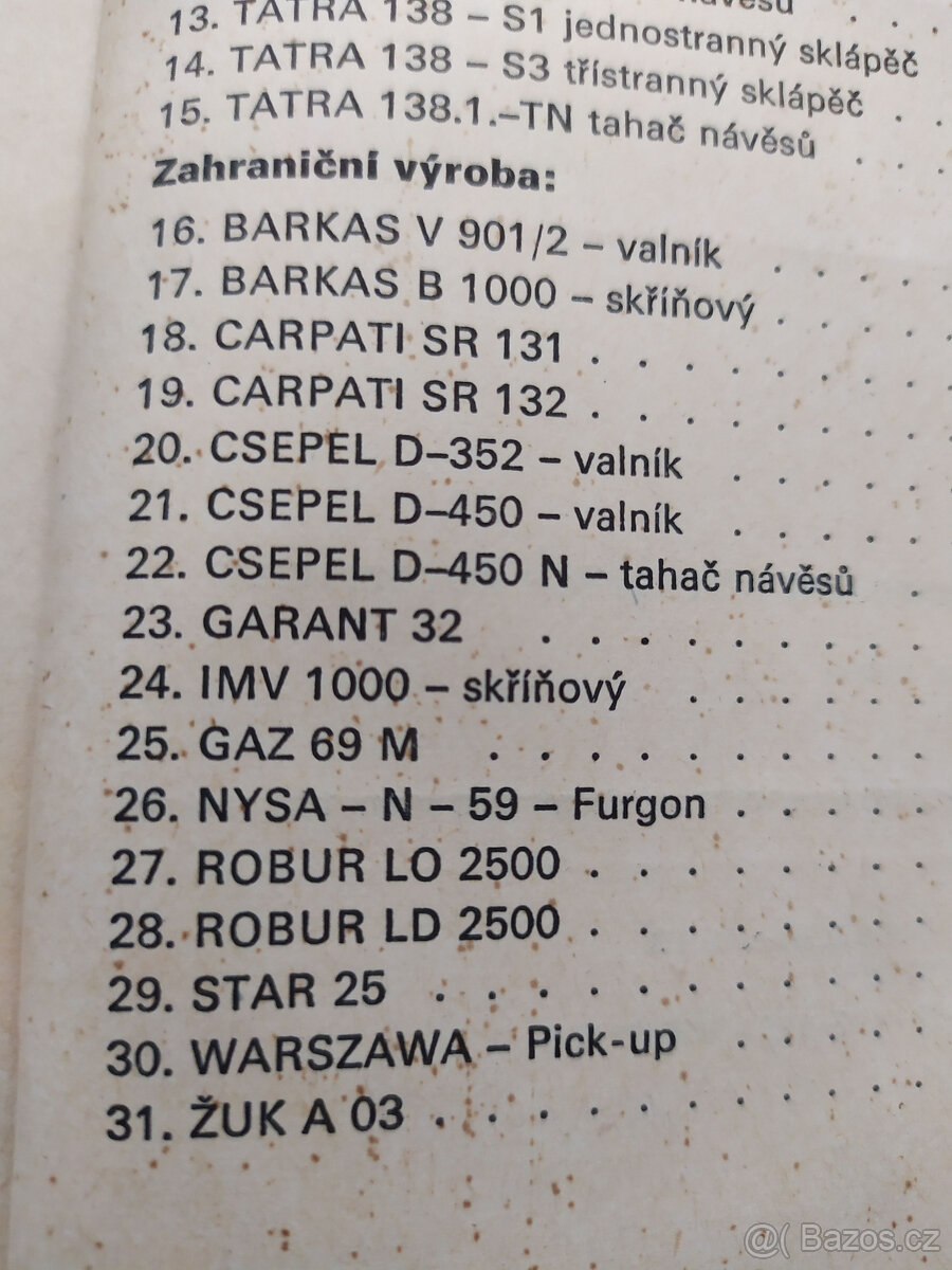 SCHEMATA EL. ZAPOJENÍ UŽITKOVÝCH AUTOMOBILŮ, 1967 - 3