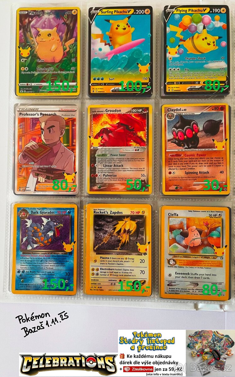 KUSOVÉ KARTY TCG POKÉMON (ORIGINÁL KARTY) (3) - 3