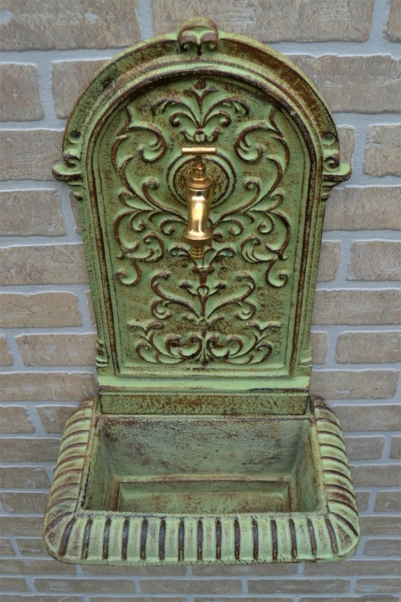 Litinová výlevka - umyvadlo 64 cm - zelené - 3