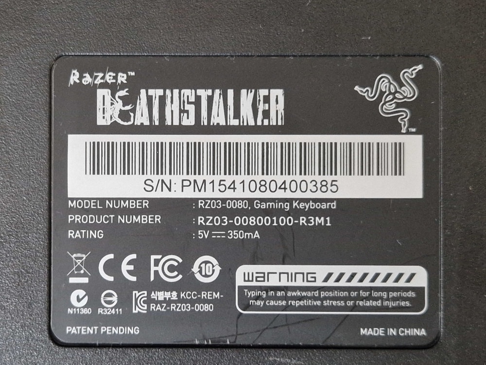 Herní klávesníce Razer Deathstalker RZ03 EN USB - 3