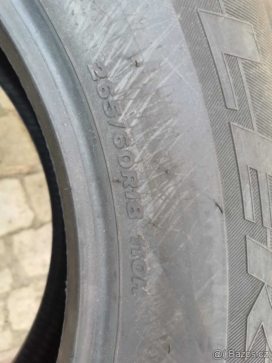 265/60/18 letni pneu CONTINENTAL a BRIDGESTONE 265 60 18