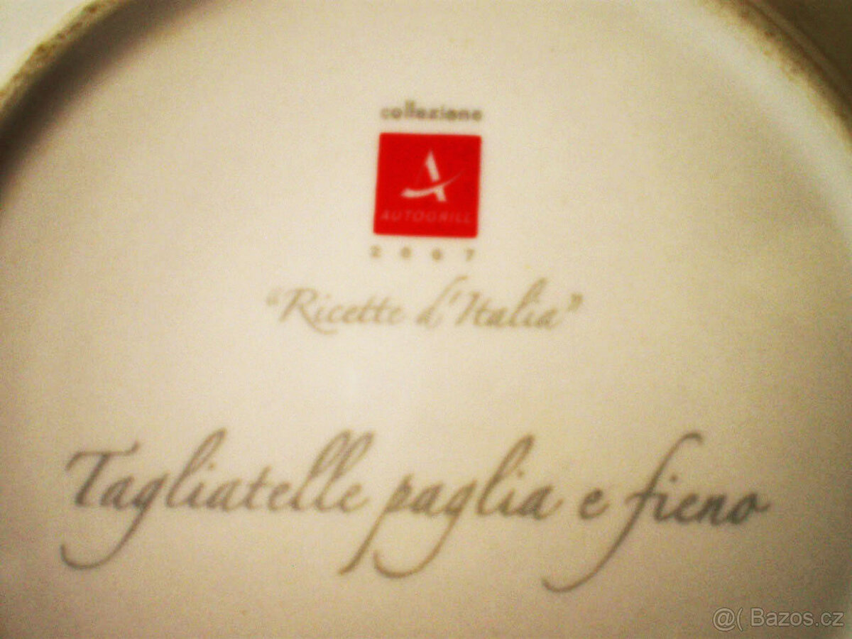 Porcelánový talíř na těstoviny italský - 3