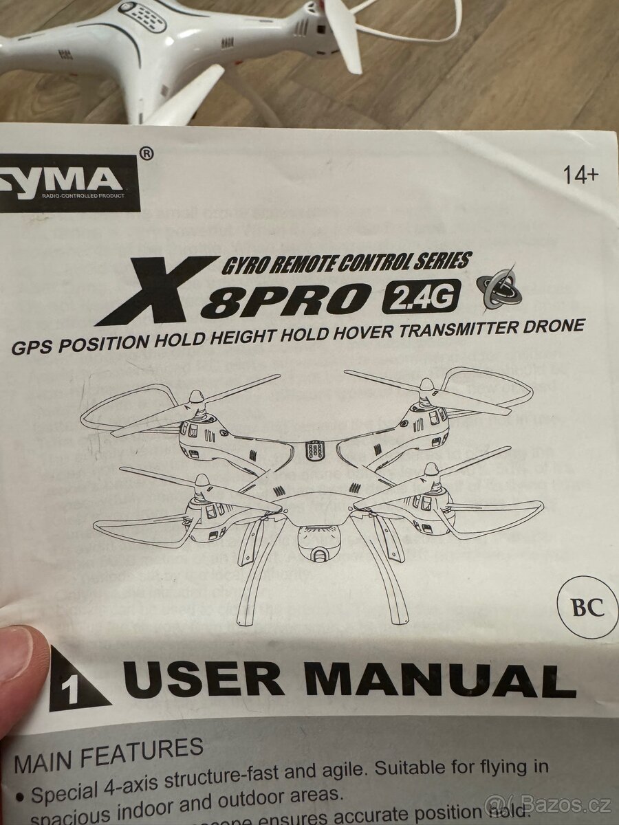 Velký Dron Syma x8pro TOP STAV,4x baterie,mnoho ND - 3
