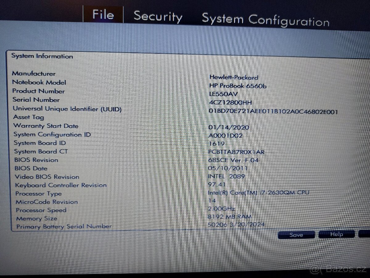 Notebook HP probook 6560B I7 (8X2,9ghz) 8gb ram - 3