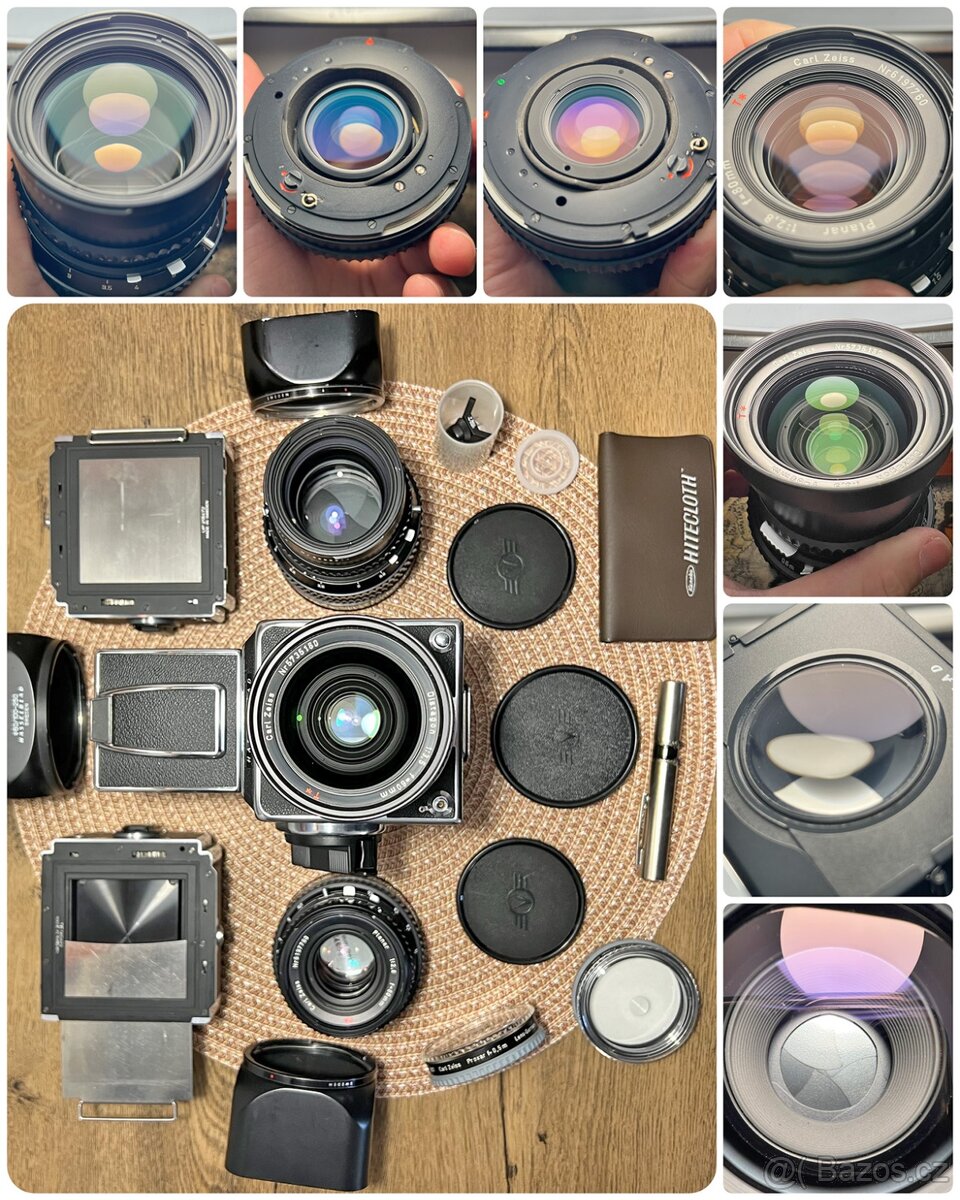 Hasselblad 500 C/M Konvolut – středoformátový set se 3 skly - 3