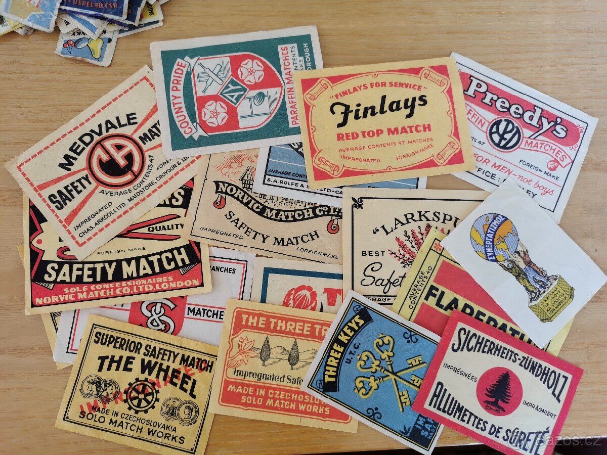 Staré nálepky od sirek - 3