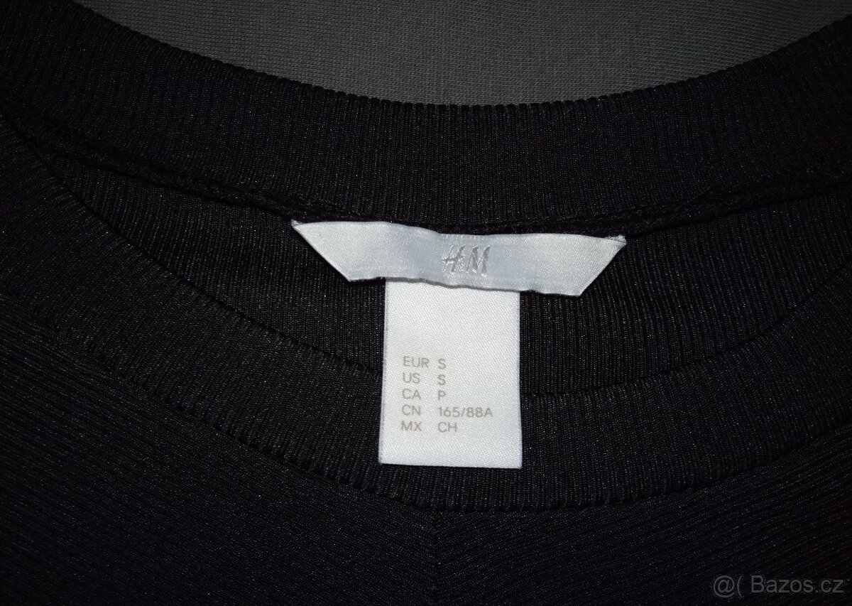 Černé pouzdrové elastické šaty vel. S - H&M - 3