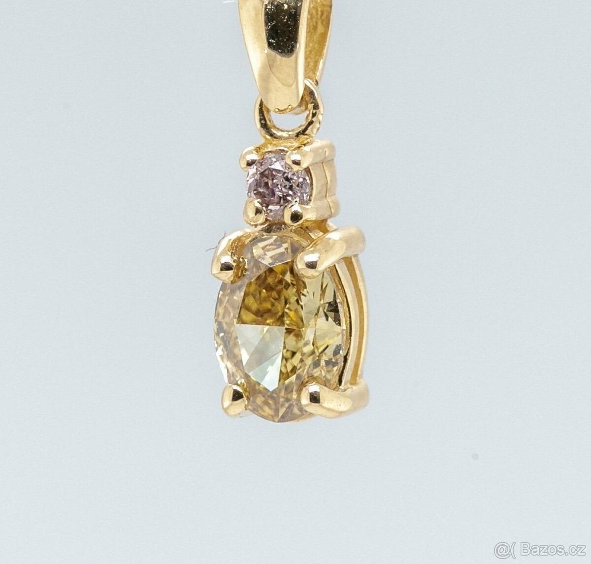 14K přívěšek s diamanty 0,57ct - certifikát AIG - 3