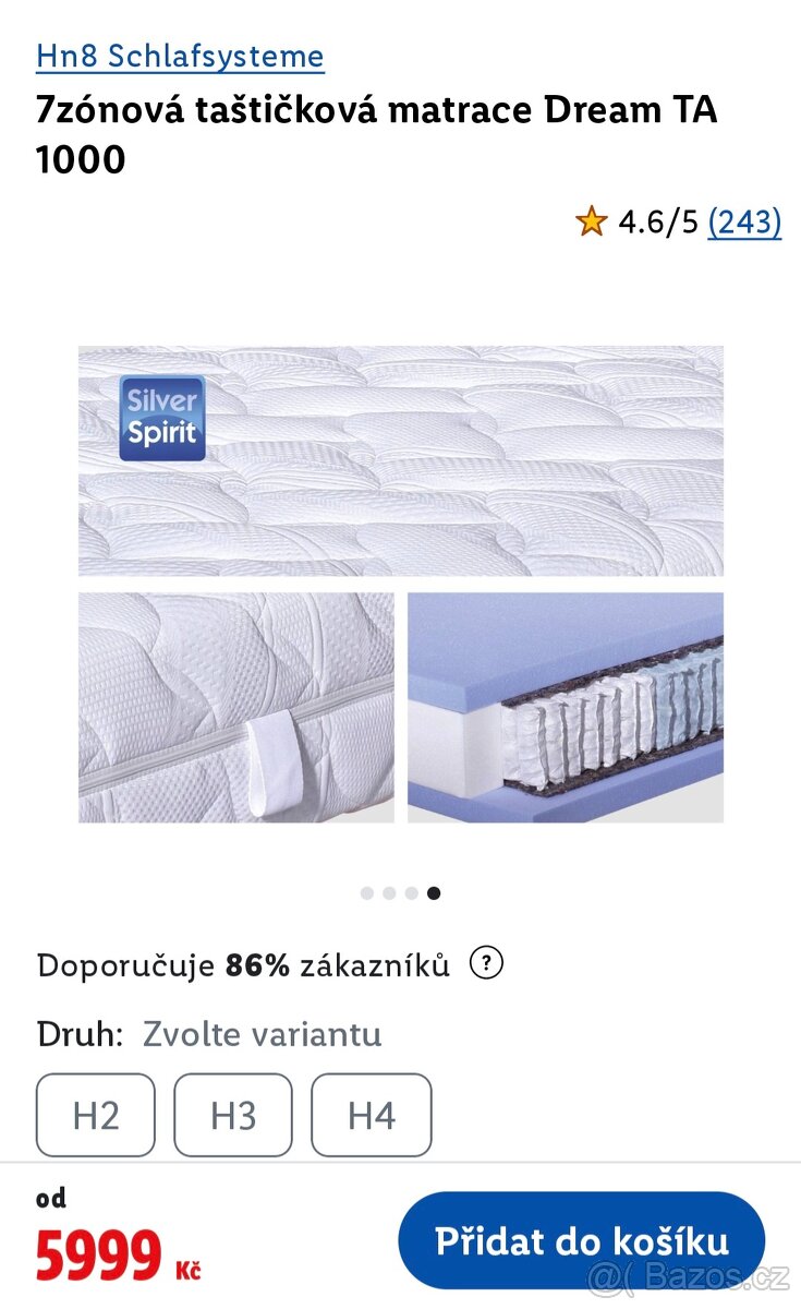 7 zónové taštičkové matrace - 3