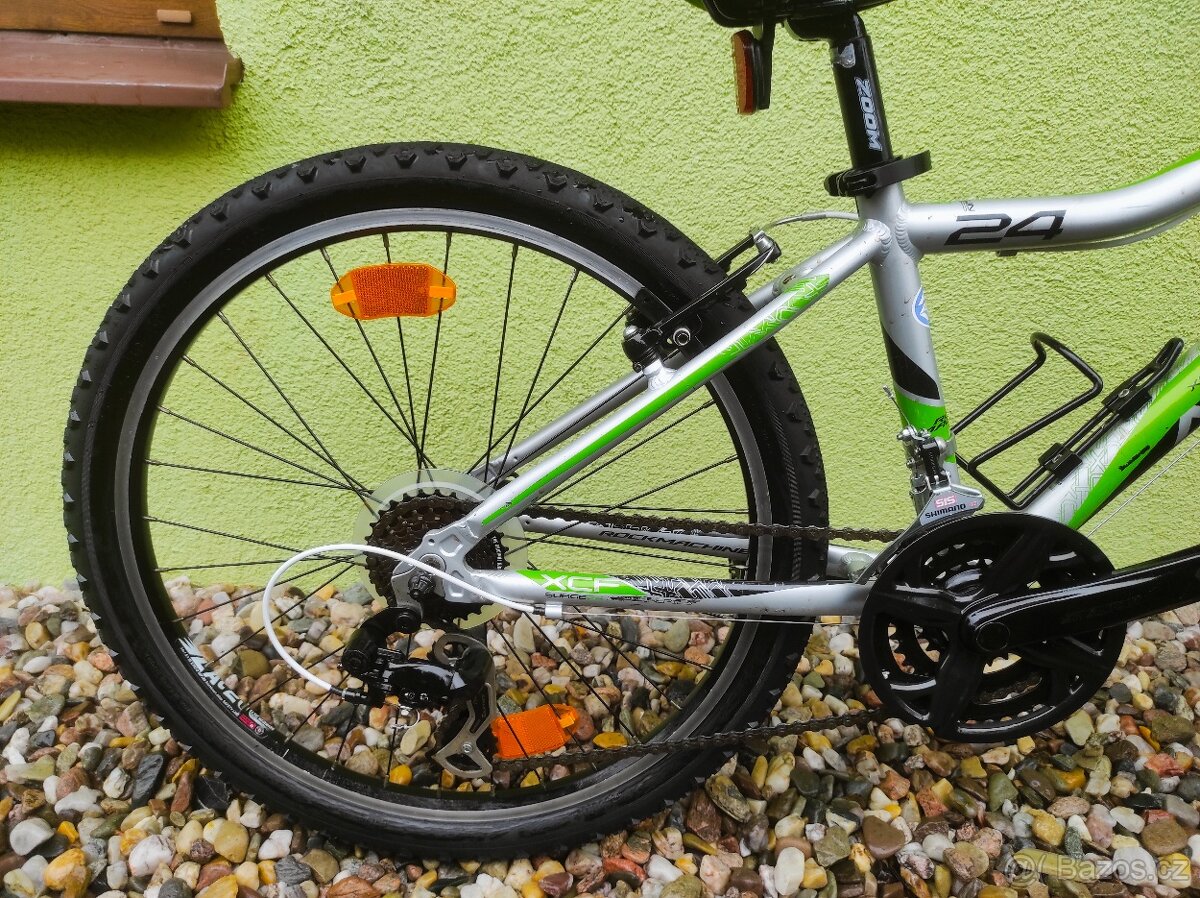 Značkové dětské kolo ROCK MACHINE 24" (stříbrná/zelená) - 3