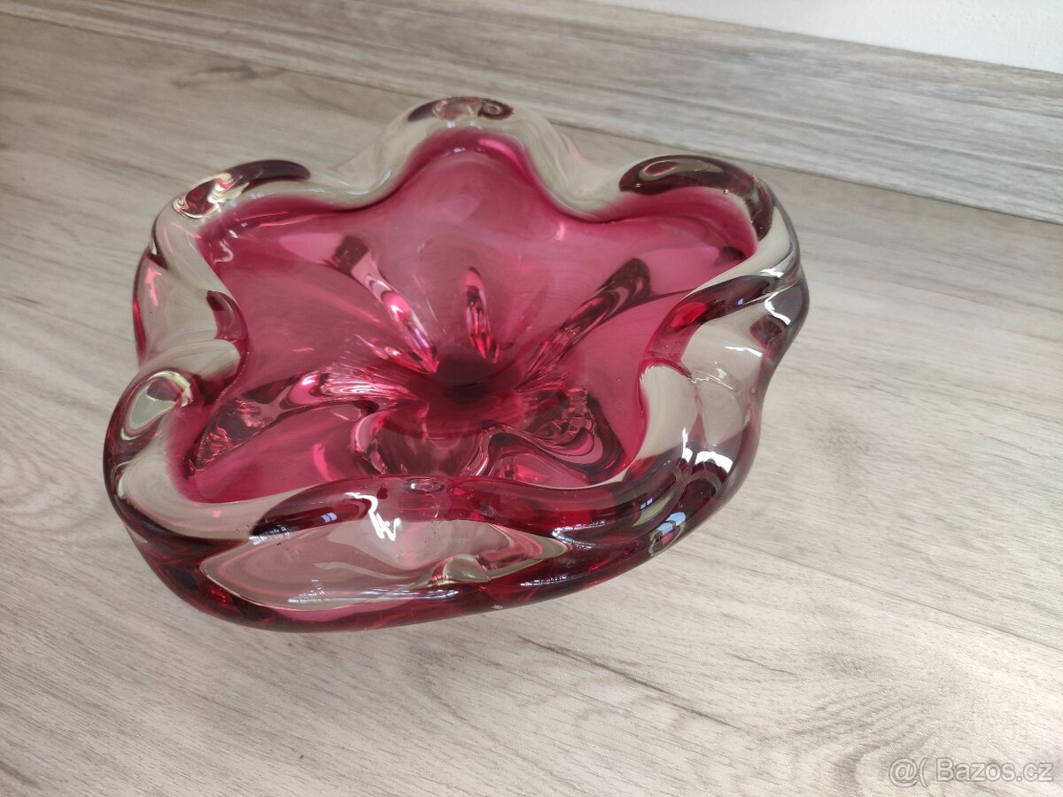 Hutní sklo - dvě mísy - 3