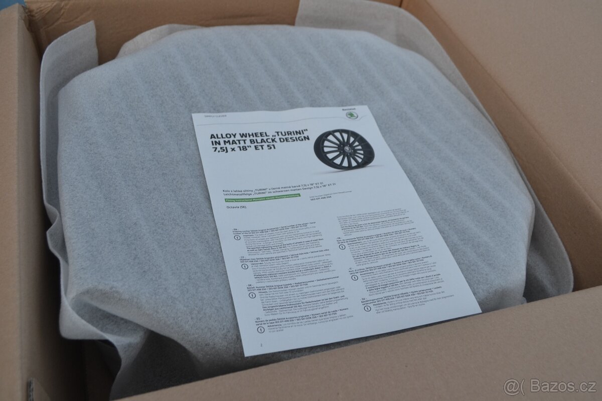 Škoda Octavia III (i RS) –NOVÉ 18 Alu disky 7Jx18 ET51,black - 3