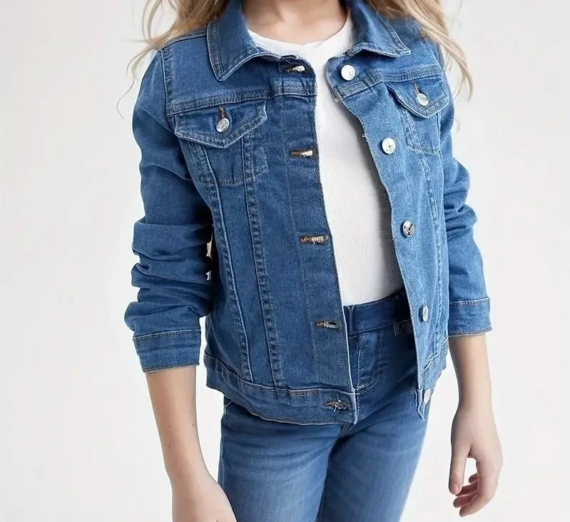 2058 - džínová bunda vel.120 - 3