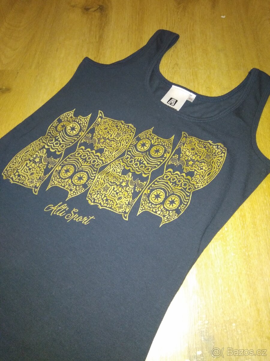 Nové dívčí tílko Altisport černé vel XS se sovou sportovní - 3