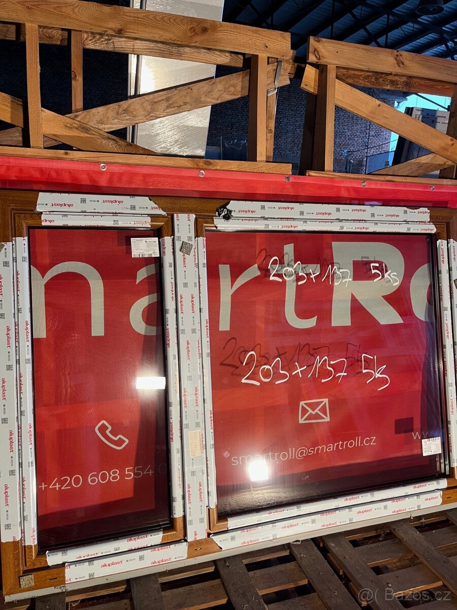 Okno plastová PVC , profil 70 mm/ 3 sklo , nepoužitá okna - 3