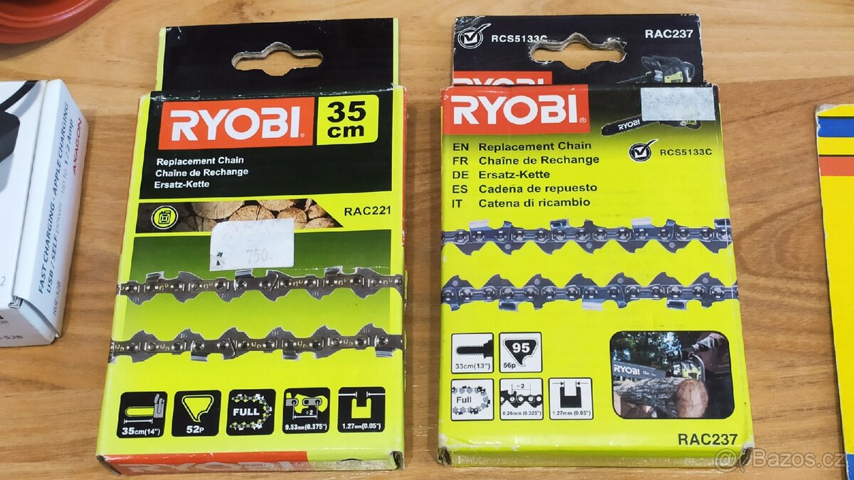 Pistole, zásuvka (vidlice), řetěz RYOBI, - 3