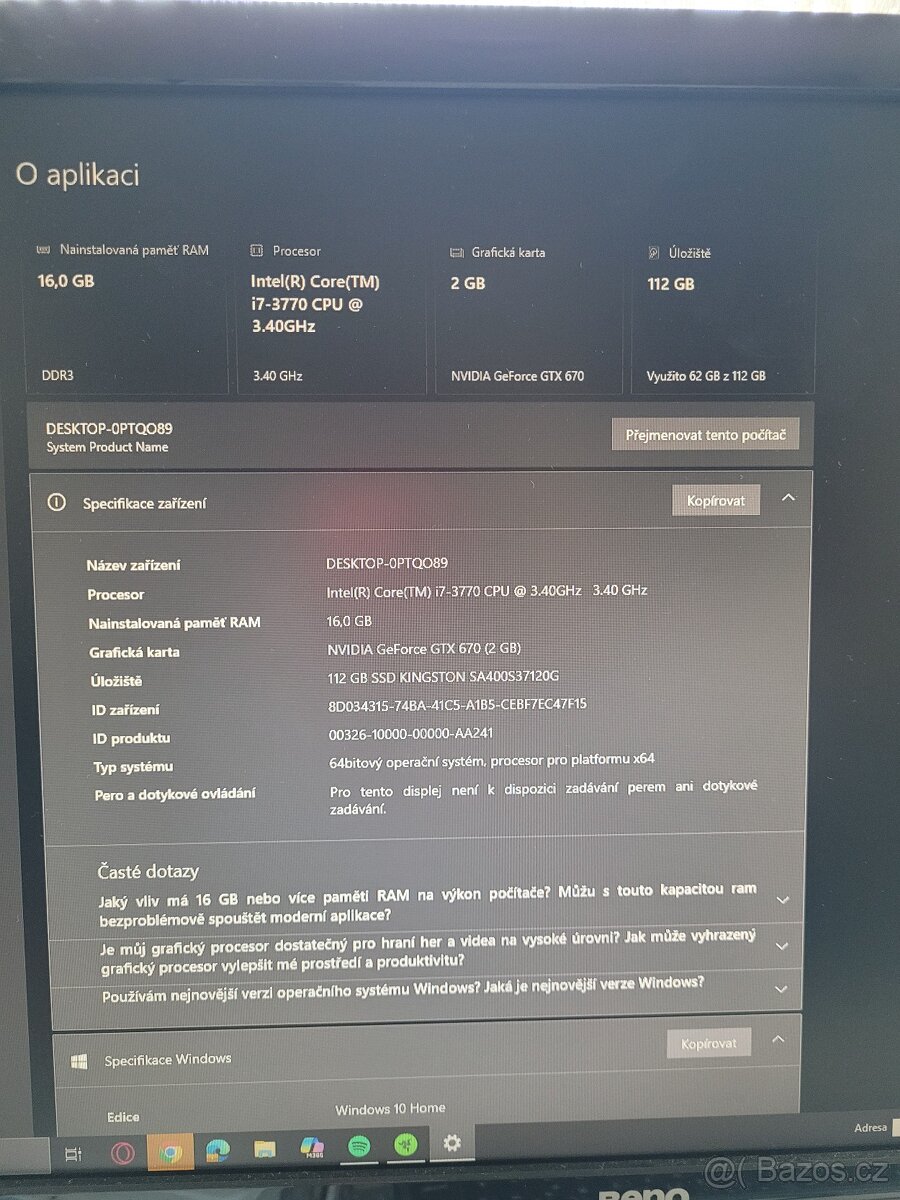 PC - specifikace viz foto - 3