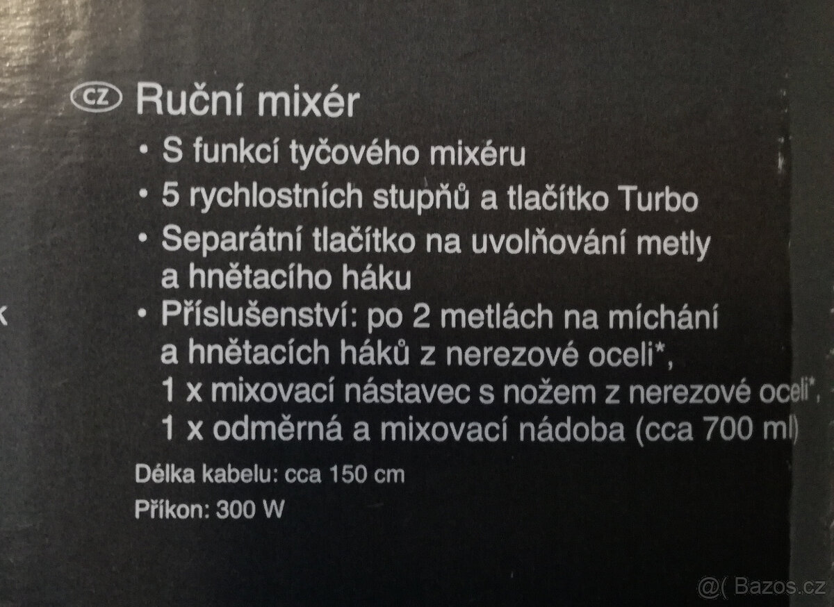 Ruční tyčový mixér/šlehač s nádobkou 700 ml - 3