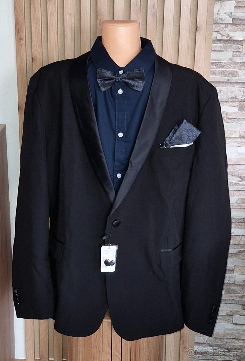 Nový pánský set sako,košile,motýlek vel.XXL - 3