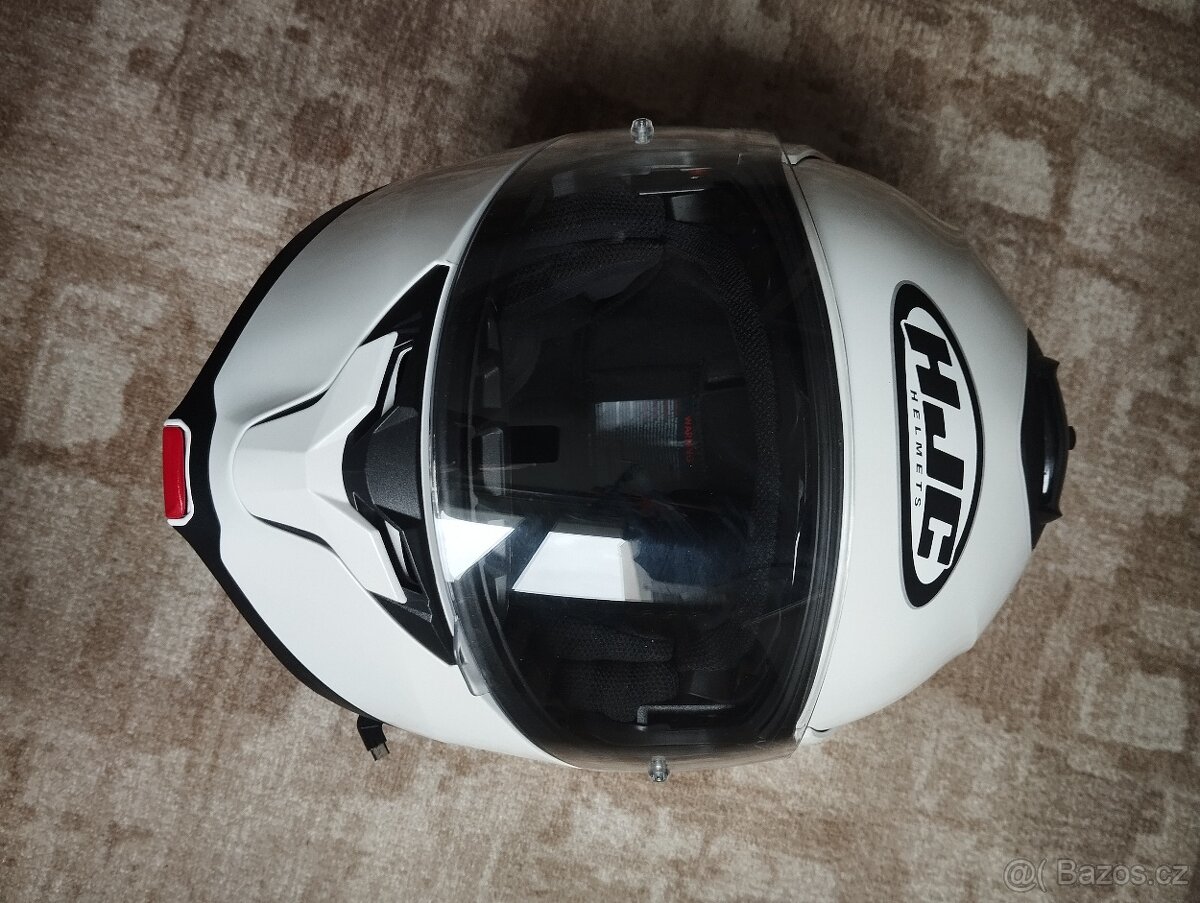 Výklopná helma HJC C91N Solid pearl white - 3