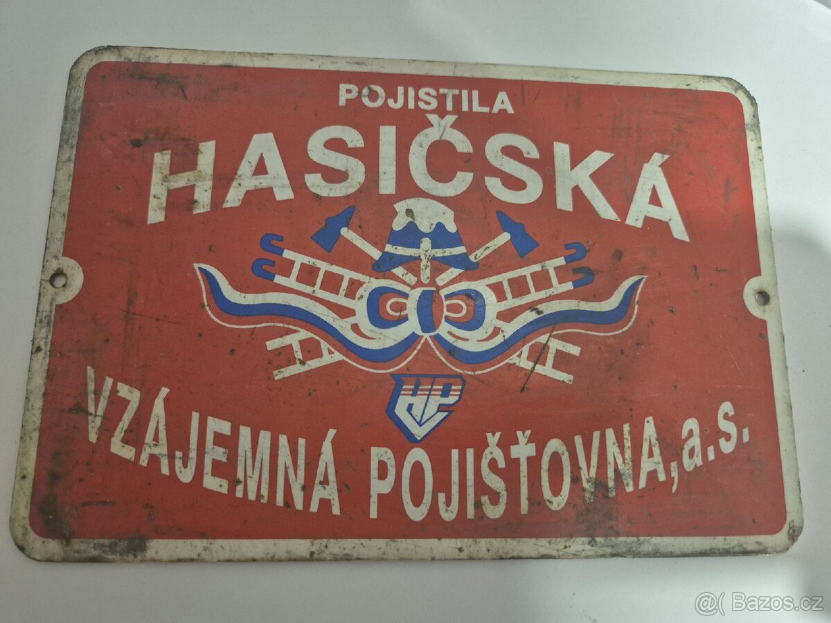 HASIČSKÁ VZÁJEMNÁ POJIŠŤOVNA retro cedule - 3