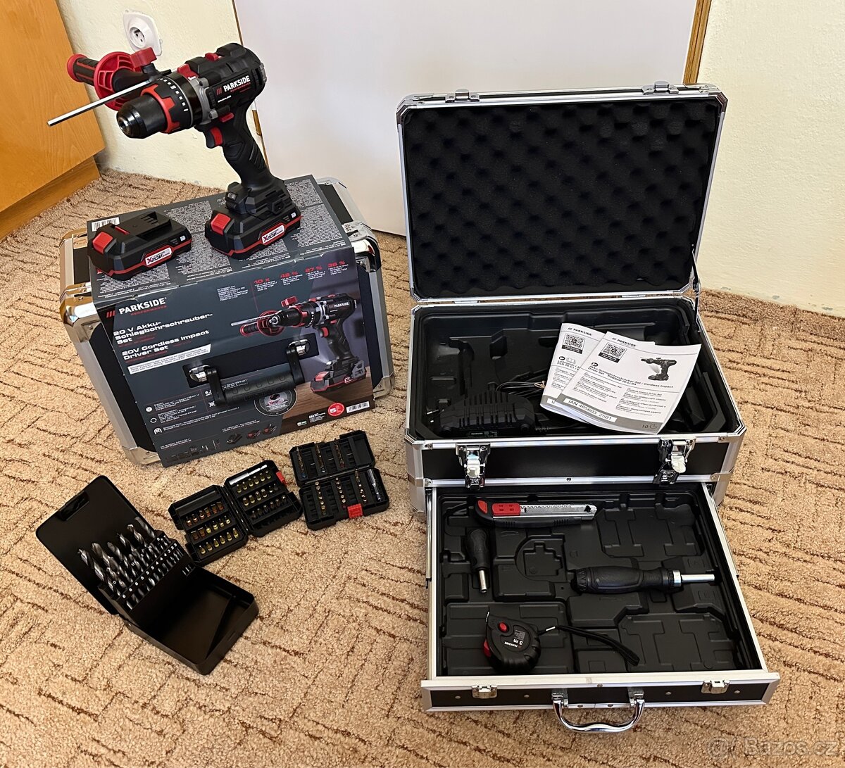 Parkside Performance Aku vrtačka s příklepem - SADA - 3