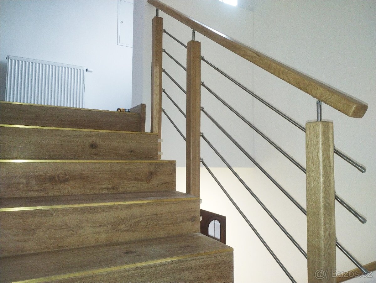luxusní zábradlí dřevo-nerez - 3