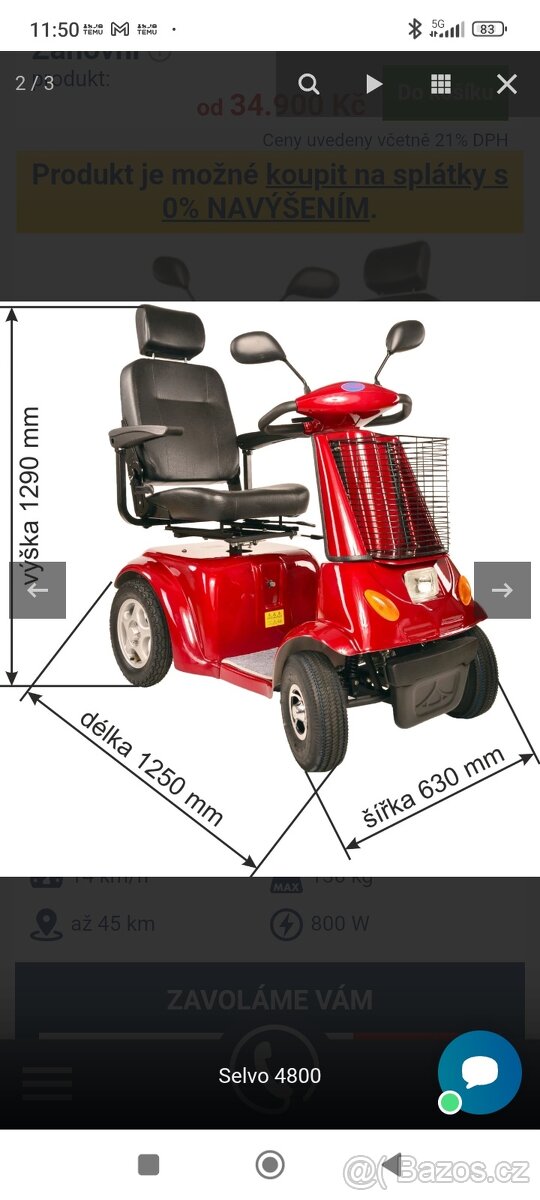 Invalidní elektrický vozik - 3