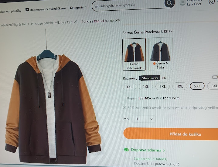 Pánská mikina - velká (5XL) - 3