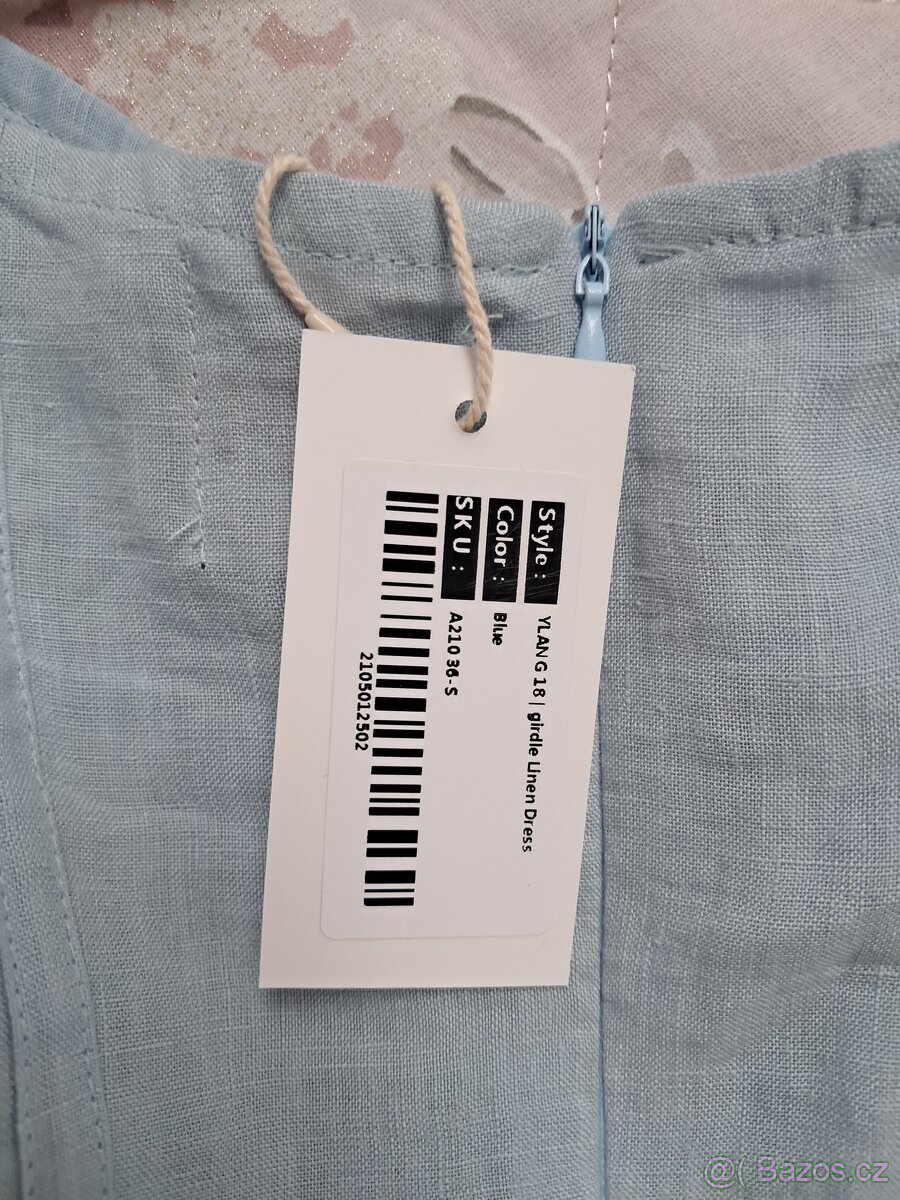 Lněné šaty kvalitní vel.S - 3