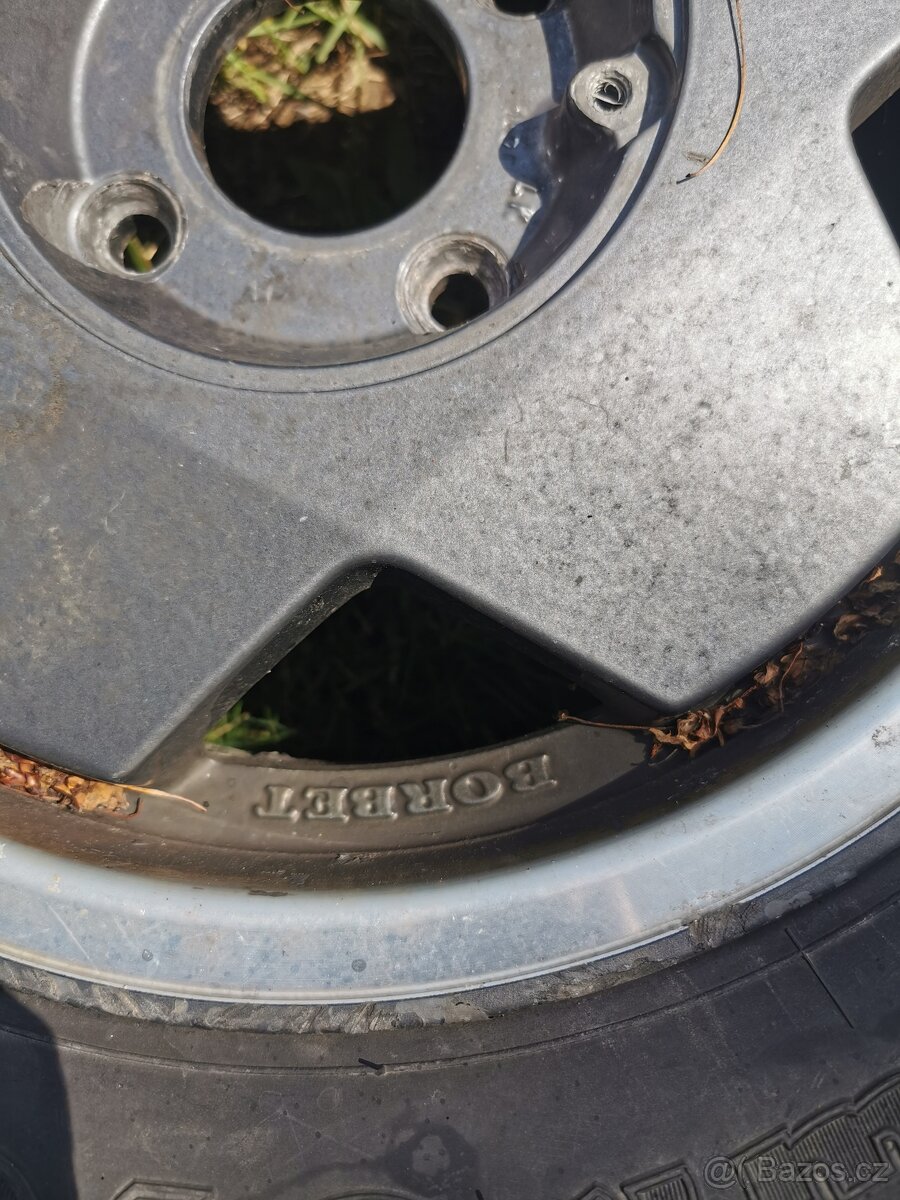 Prodám alu kola 4x108 R14 Borbet byli na Audi 80 - 3