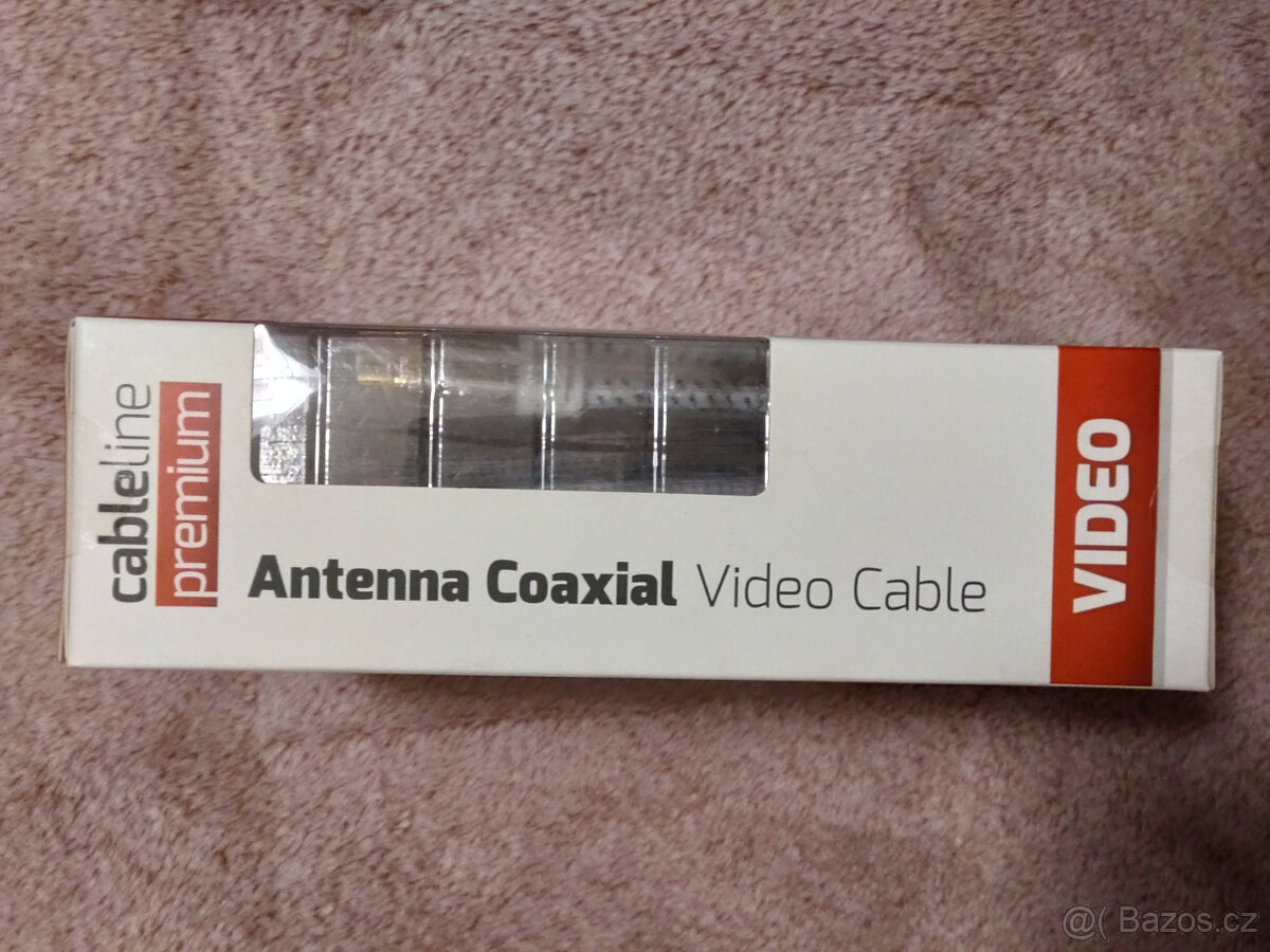 Koaxiální kabel AQ 3m TV Nevybalený, ideál pro OLED/QLED. - 3