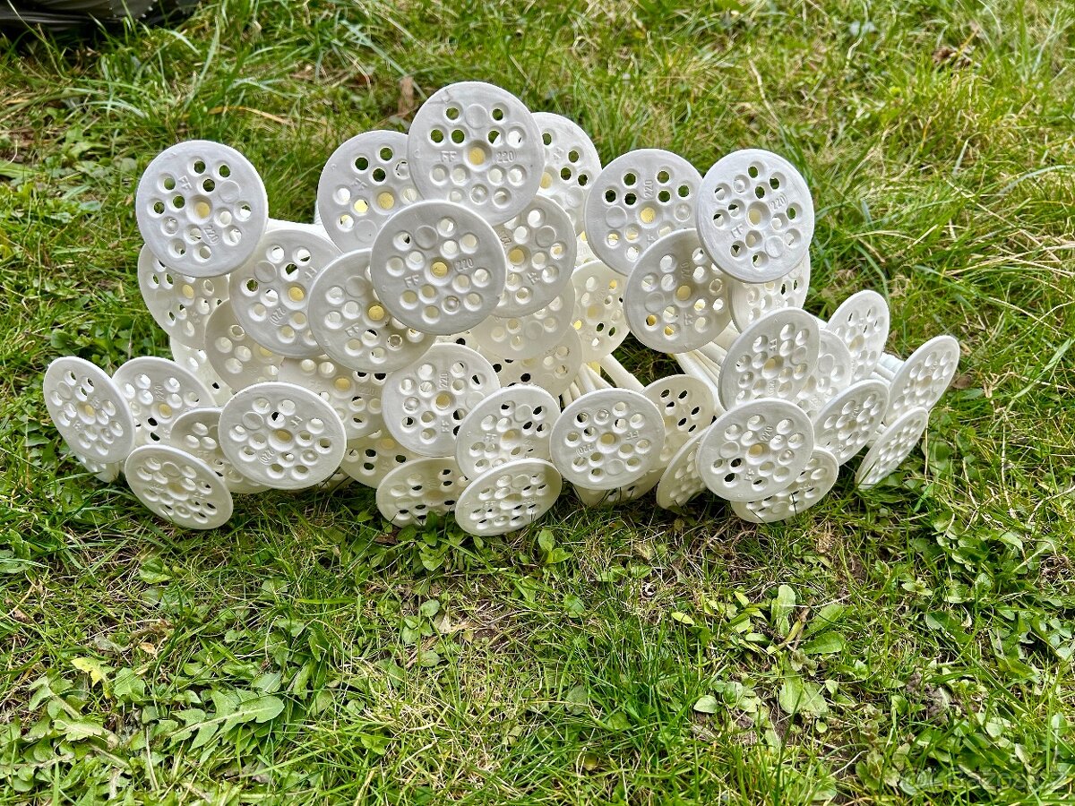 Talířové hmoždinky, Hmoždinka rámová, Fasádní talíř, Zátky - 3