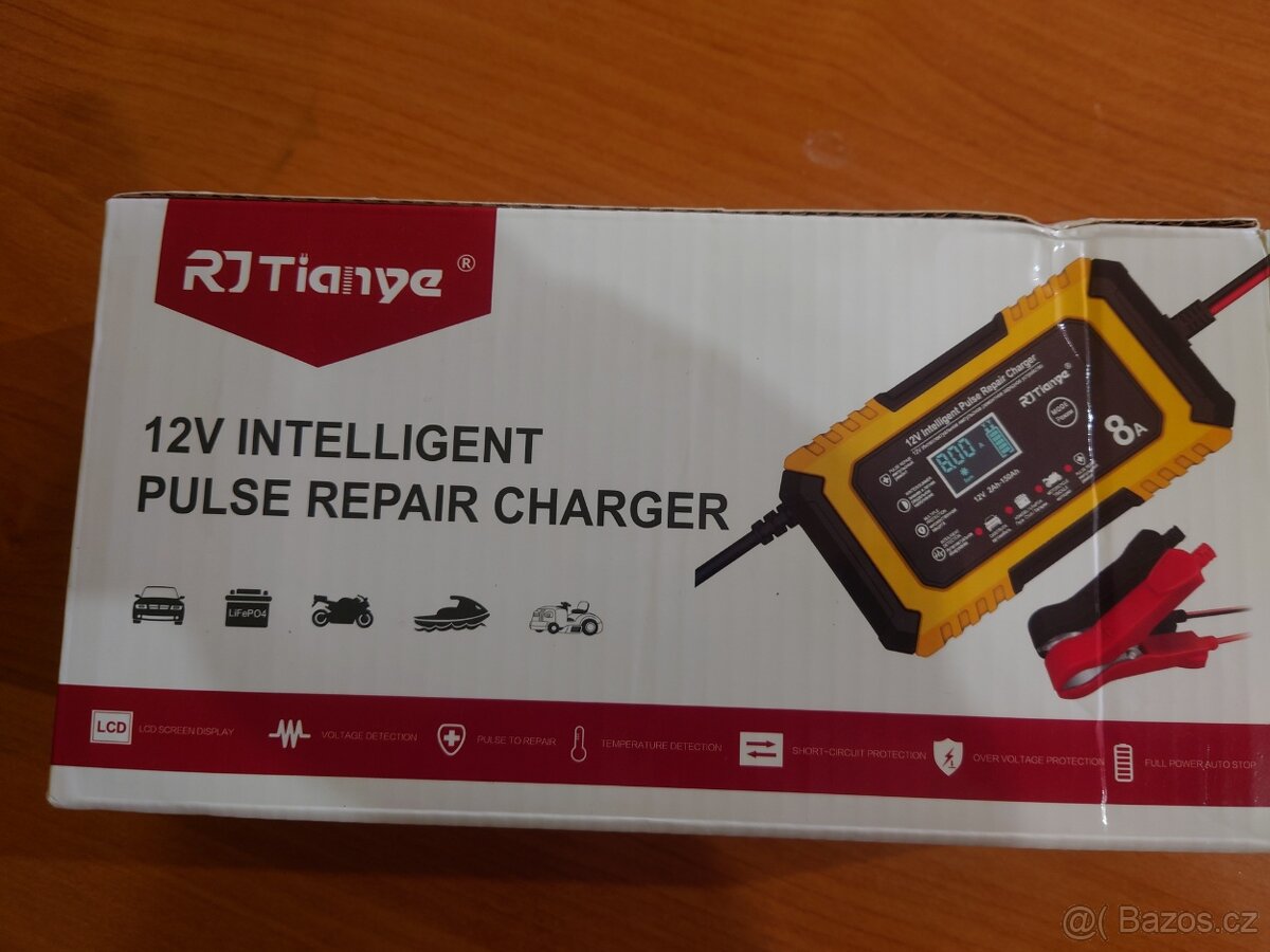 Inteligentní impulzní autonabíječka 12V, 8A, nová. - 3