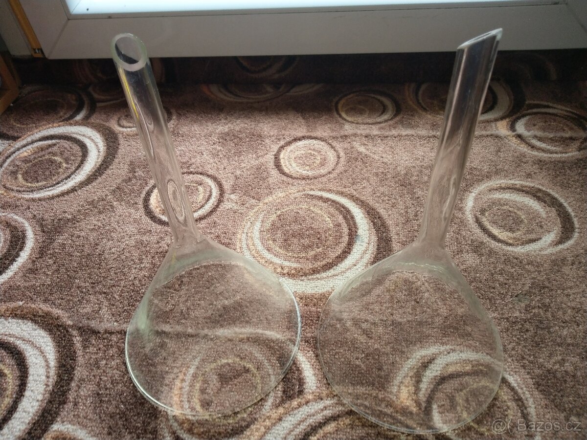 2x Skleněný trychtýř, nálevka, rozměr 28 cm x 15.5 cm - 3