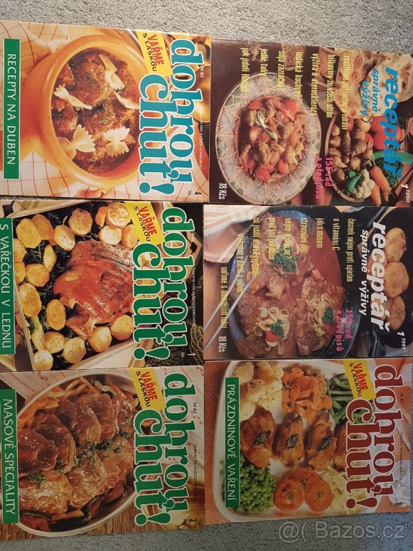 Brožované kuchařky 35 ks, i jednotlivě - 3