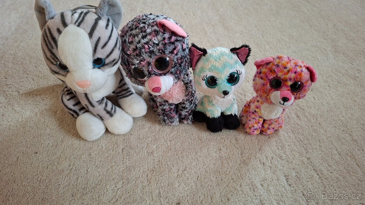 set 5x plyšový kočička - 3