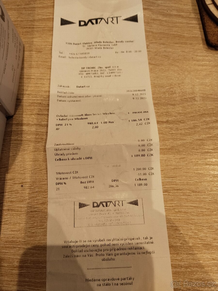 Prodám ovladač X Box - 3